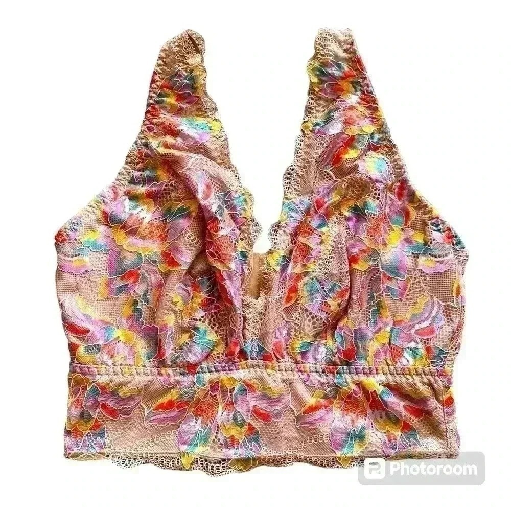 COSABELLA lace multicolor floral bralette PARAD313 SP nude no‎ pads